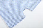 Blue Gingham Crawfish Smocked Shortalls