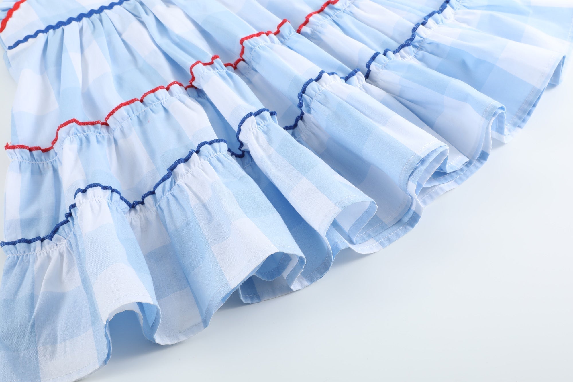 Layered Blue Gingham Sundress