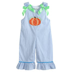 Blue Gingham Pumpkin Playsuit