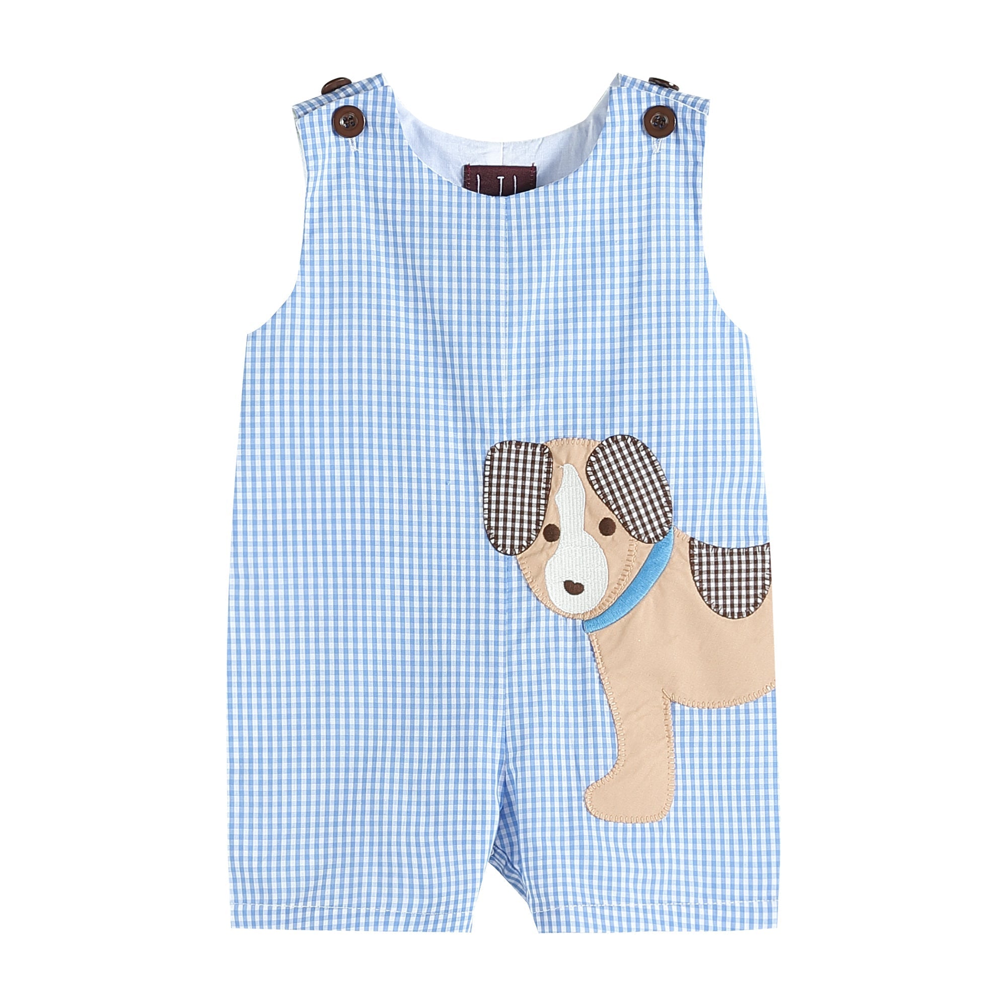 Blue Gingham Shortalls