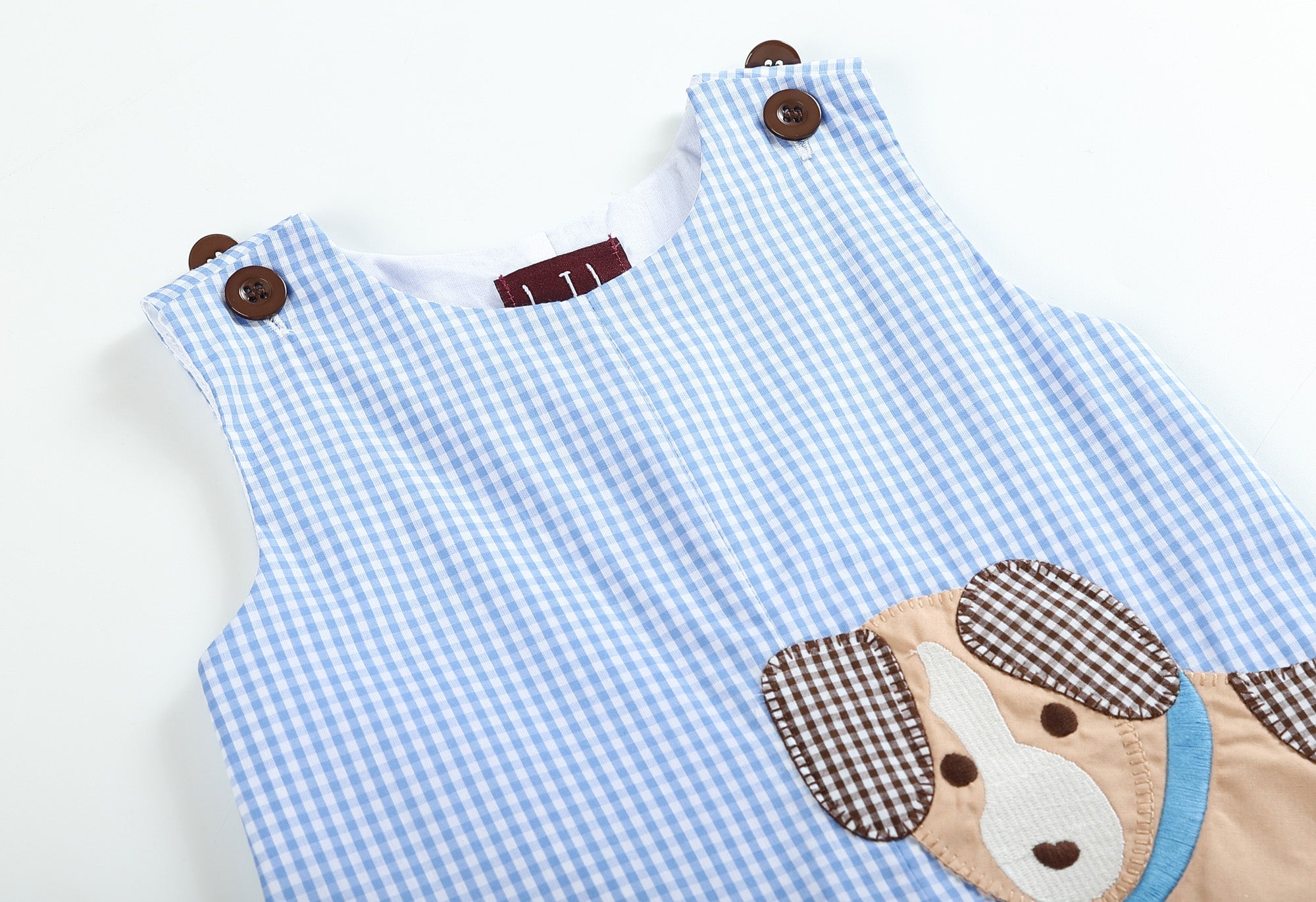 Blue Gingham Shortalls