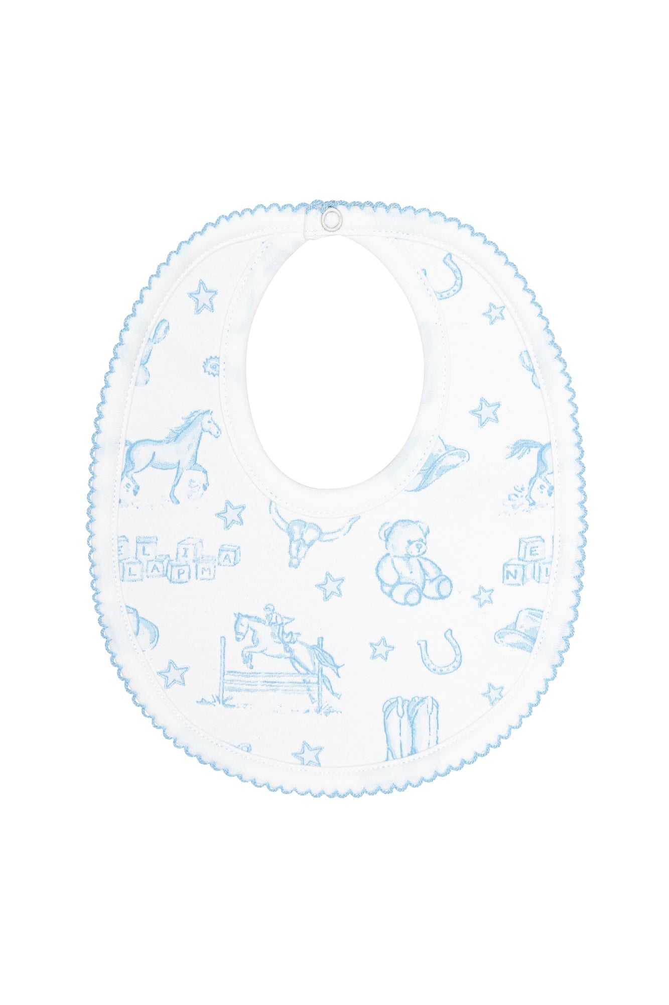 Blue Lone Star Toile Bib - Blissfully Lavender BoutiqueNella Pima