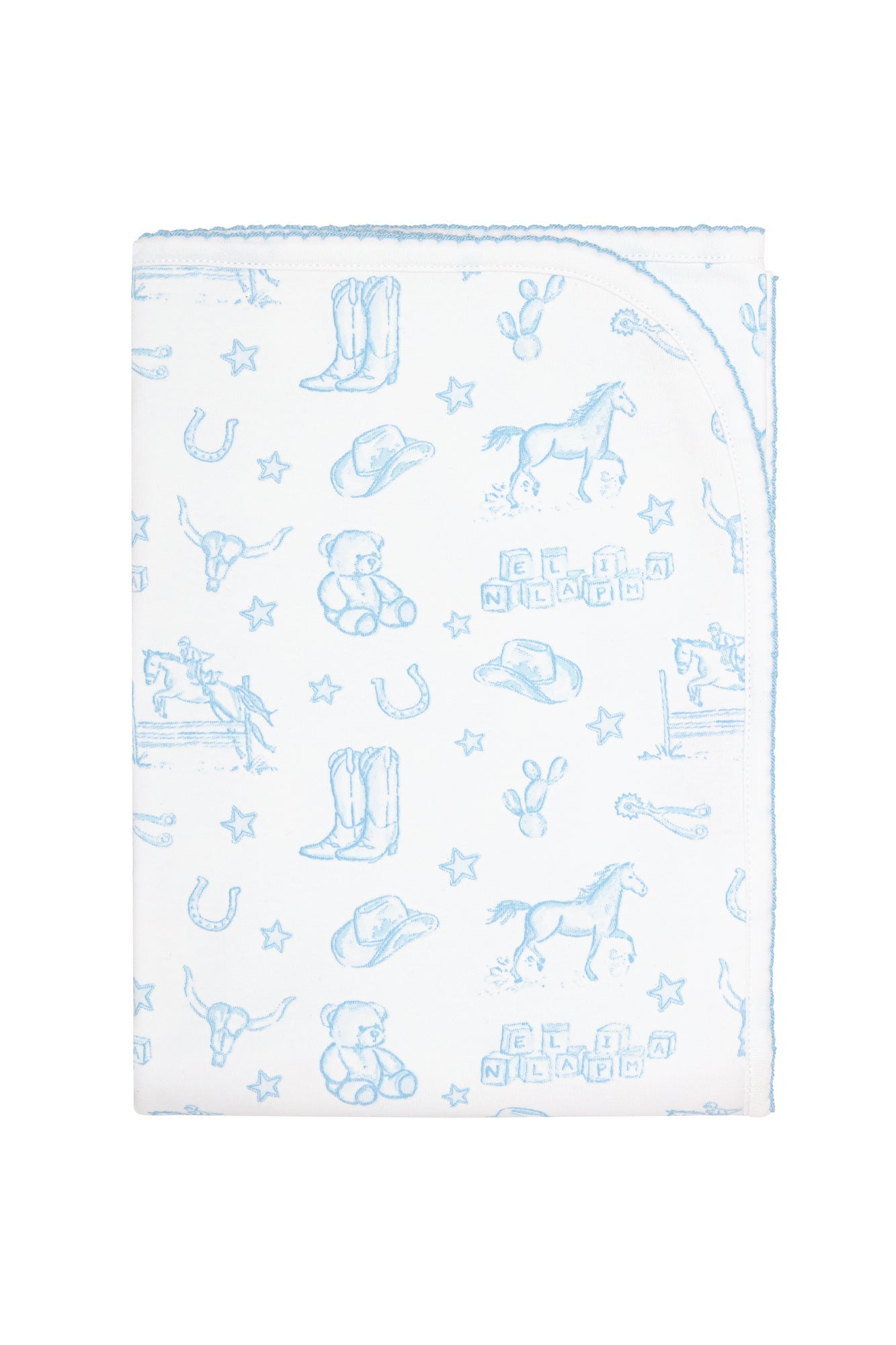 Blue Lone Star Toile Blanket - Blissfully Lavender BoutiqueNella Pima