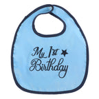Blue 'My 1st Birthday' Bib