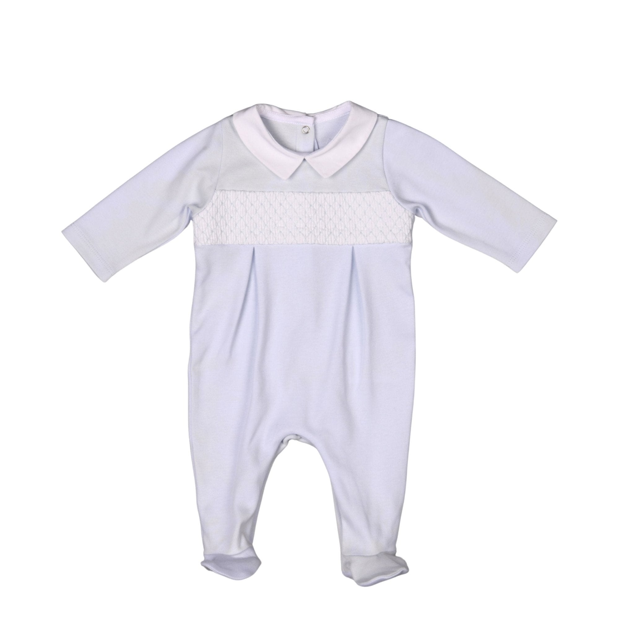 Blue Organic Cotton Footie - Blissfully Lavender BoutiqueBebe Sweeny