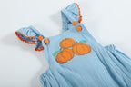 Blue Pumpkin Bubble Ruffle Romper