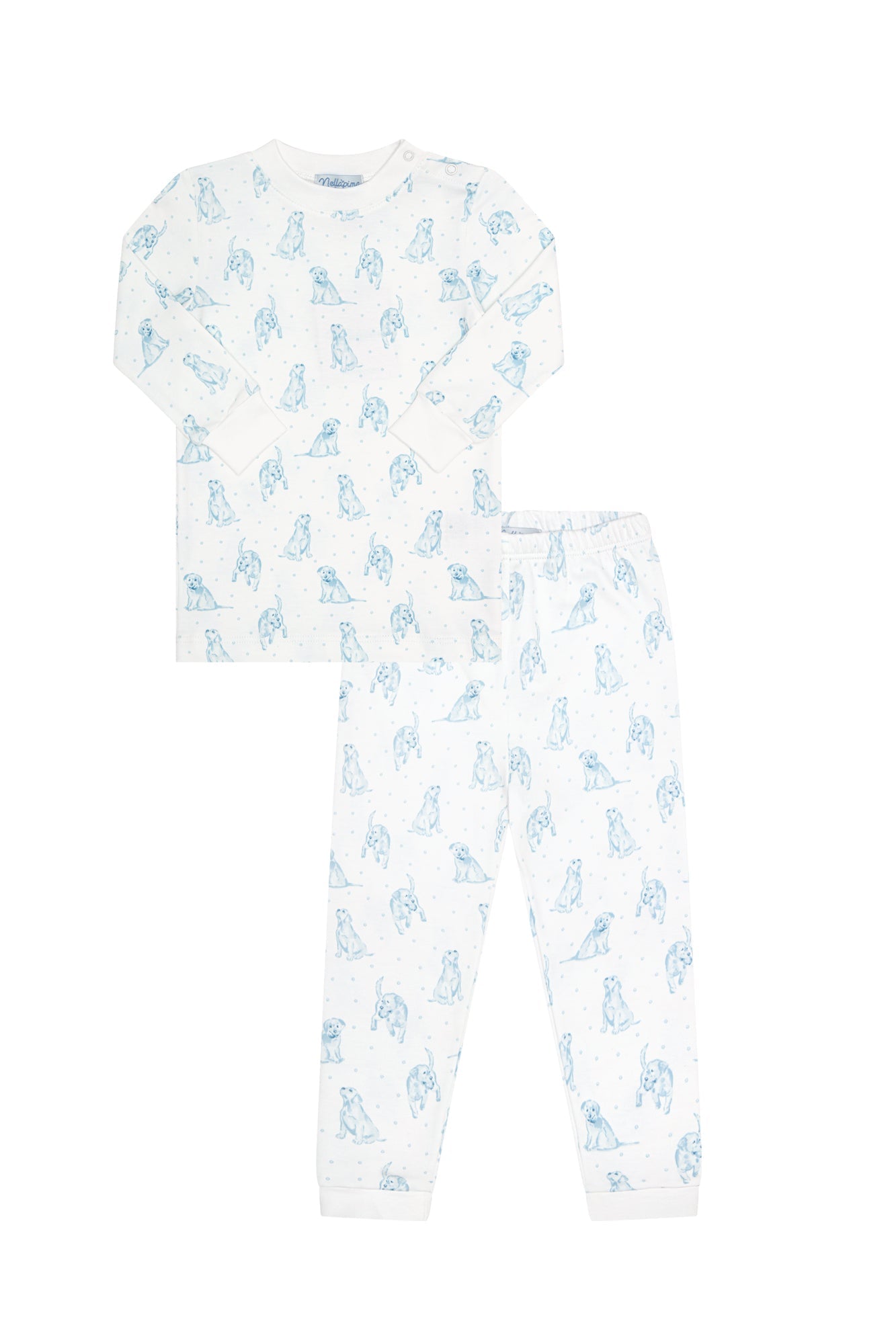 Blue Puppy Love Print Pajamas - Blissfully Lavender BoutiqueNella Pima