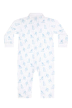 Blue Puppy Love Print Romper long sleeve - Blissfully Lavender BoutiqueNella Pima