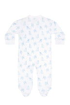 Blue Puppy Love Print Zipper Footie - Blissfully Lavender BoutiqueNella Pima