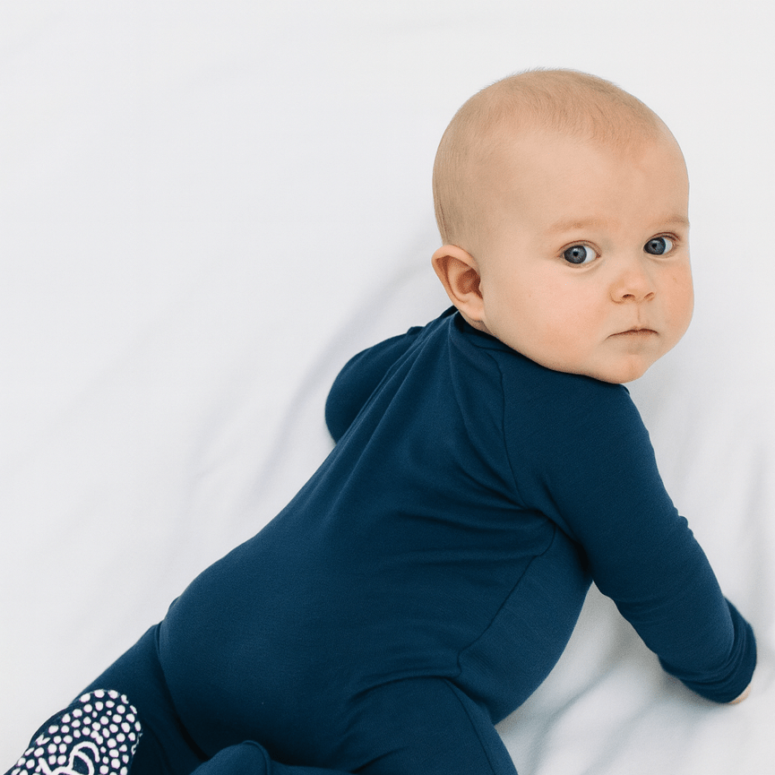 Blue Titan Zipper Footie