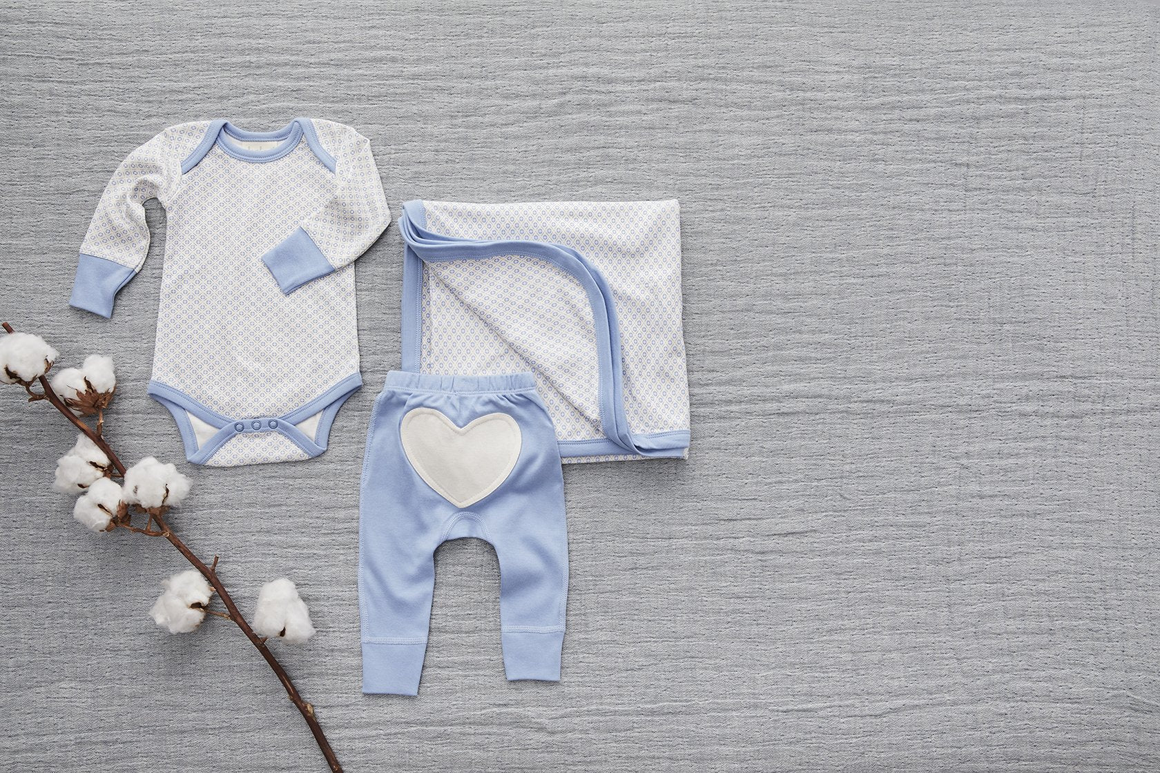 Little Boy Blue Heart Pants