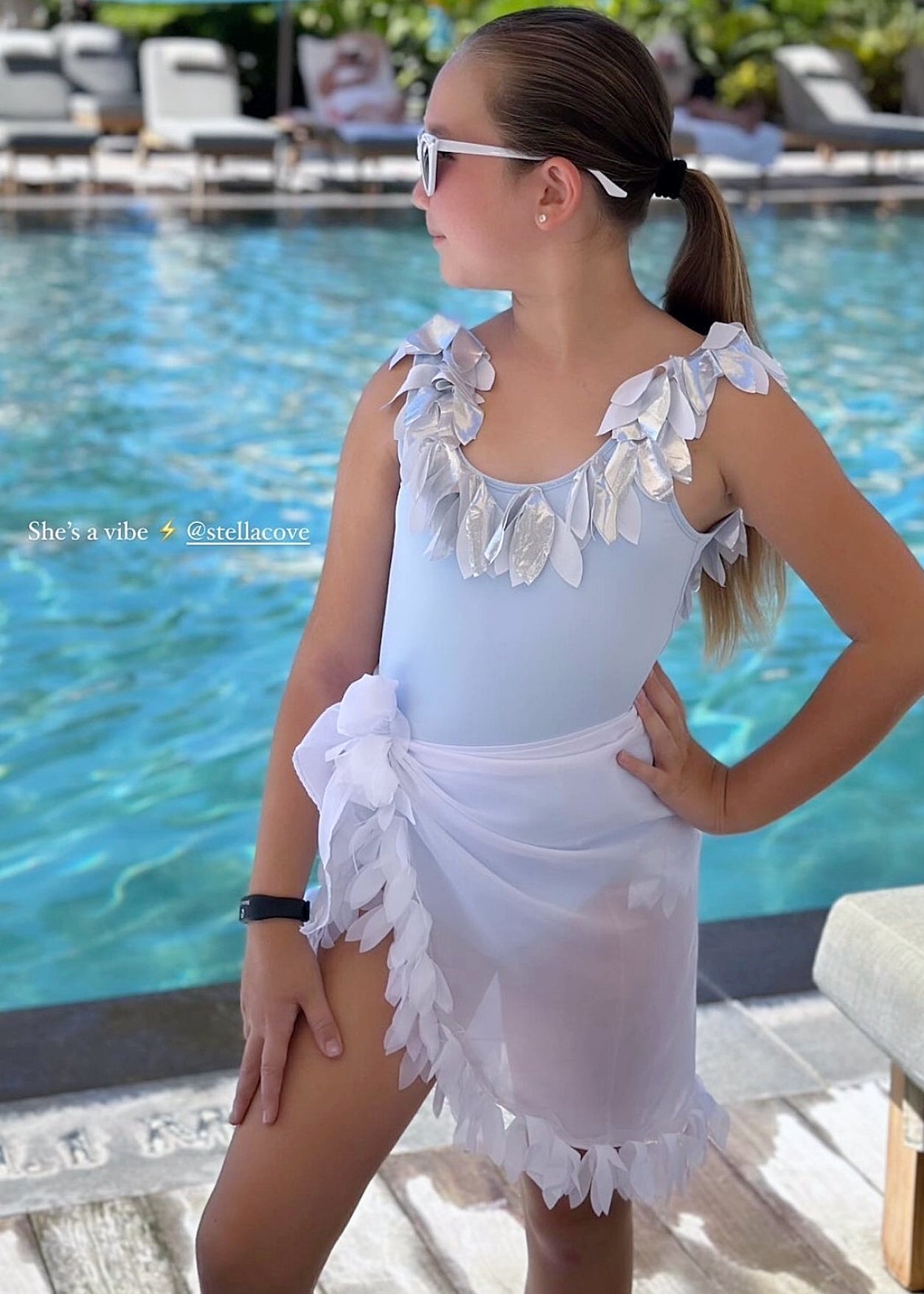 White Petals Pareo Skirt