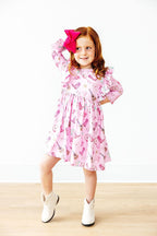 Boot Scootin' 3/4 Sleeve Ruffle Twirl Dress - Blissfully Lavender BoutiqueMila & Rose ®