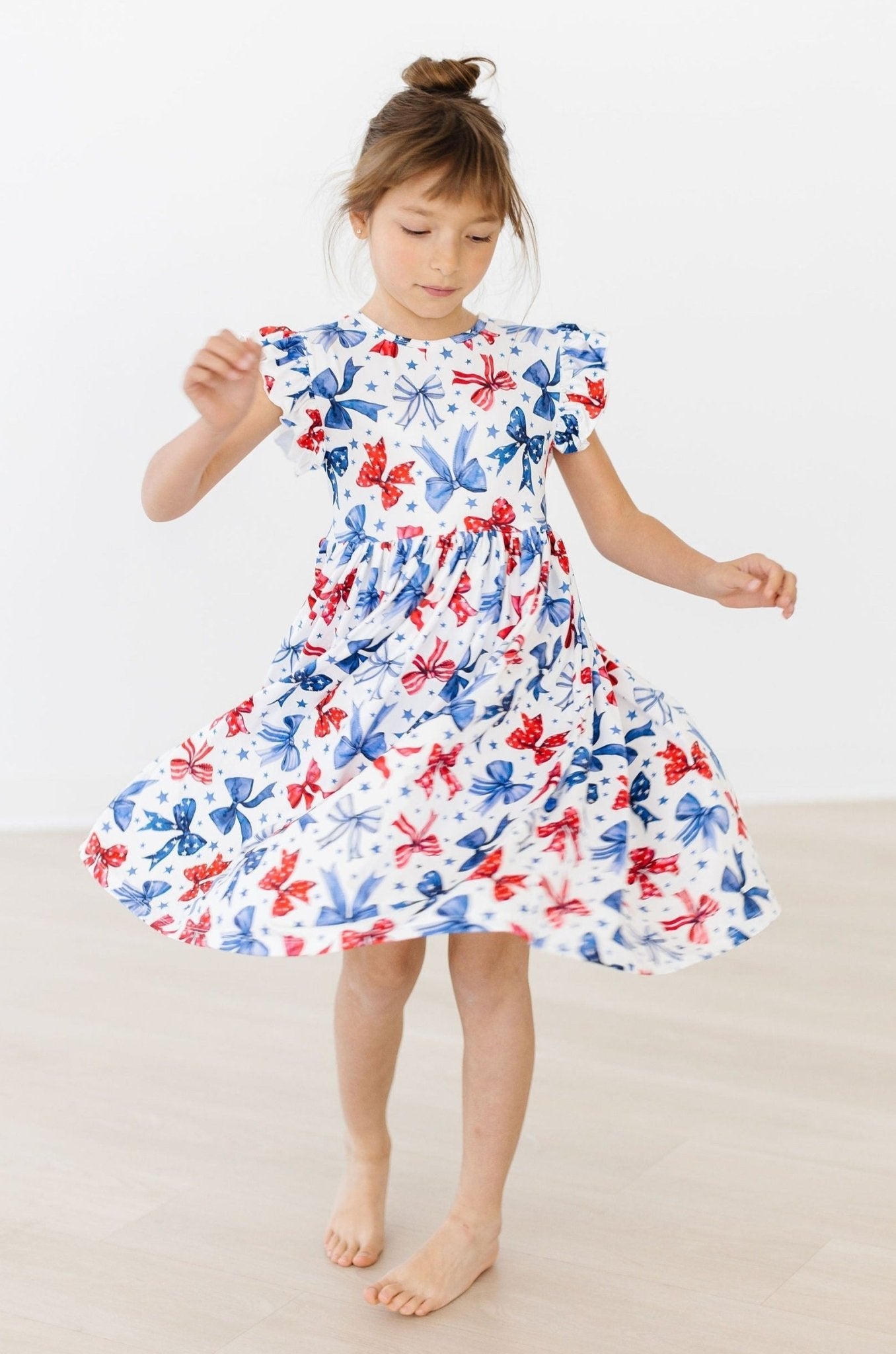 Born to Sparkle Flutter Sleeve Twirl Dress - Blissfully Lavender BoutiqueMila & Rose ®