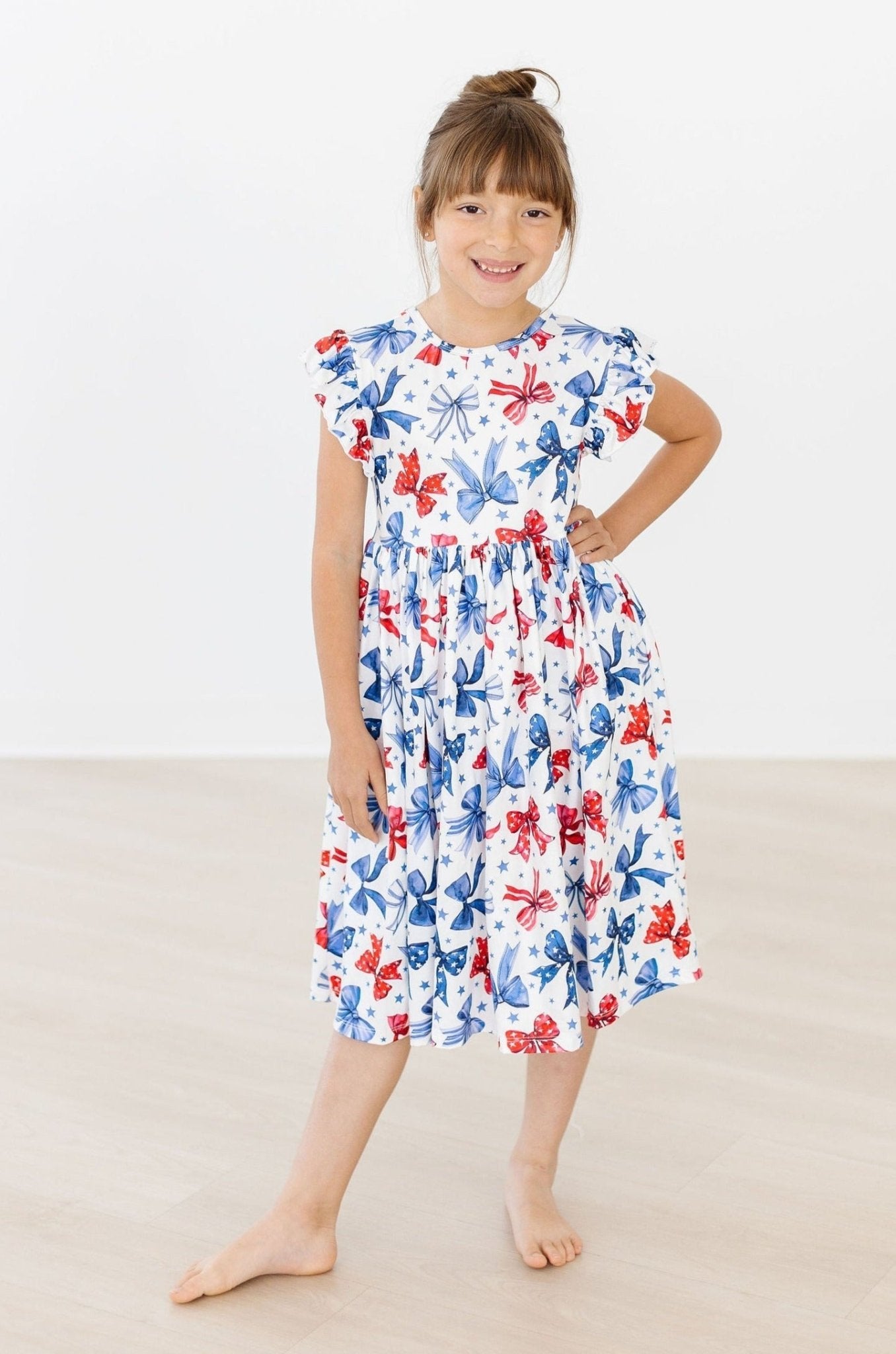Born to Sparkle Flutter Sleeve Twirl Dress - Blissfully Lavender BoutiqueMila & Rose ®