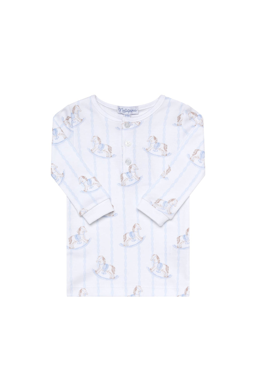 Boys Blue Rocking Horse Pajamas - Blissfully Lavender BoutiqueNella Pima
