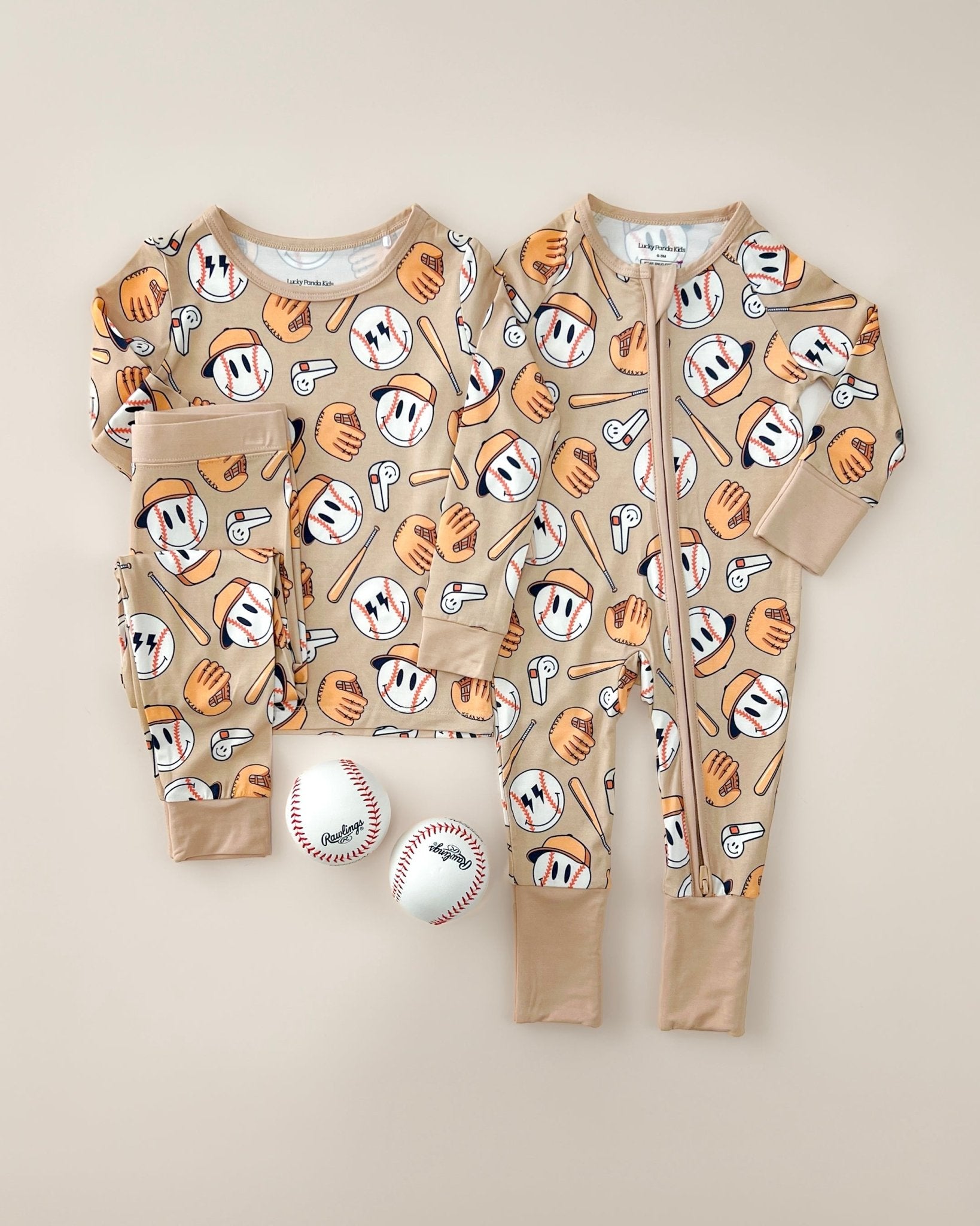 Boys Cool Catch Bamboo Two Piece Pajama Set - Blissfully Lavender BoutiqueLUCKY PANDA KIDS