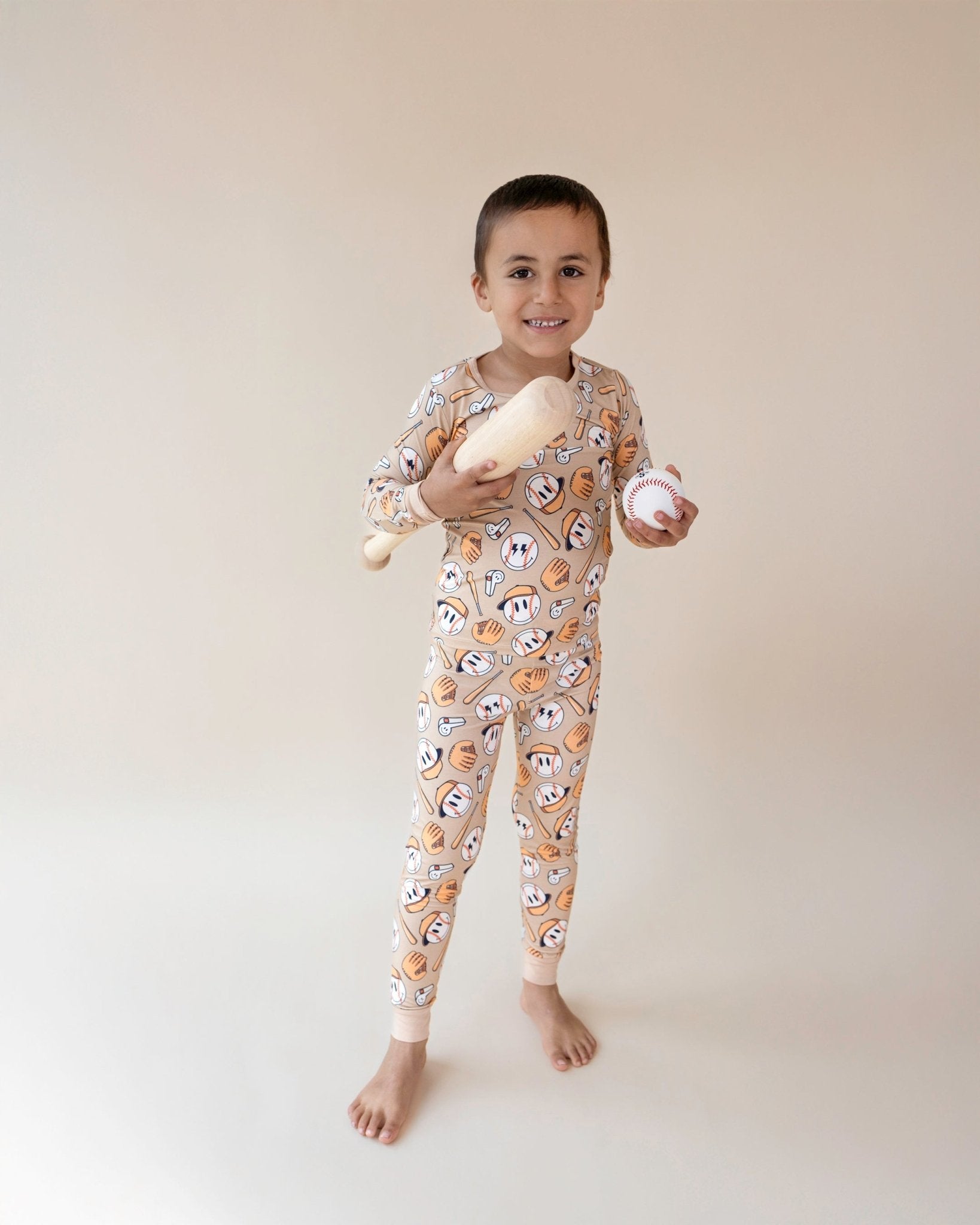 Boys Cool Catch Bamboo Two Piece Pajama Set - Blissfully Lavender BoutiqueLUCKY PANDA KIDS