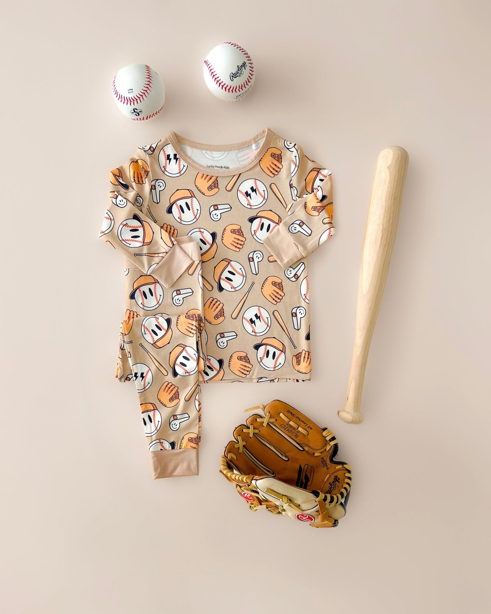 Boys Cool Catch Bamboo Two Piece Pajama Set - Blissfully Lavender BoutiqueLUCKY PANDA KIDS