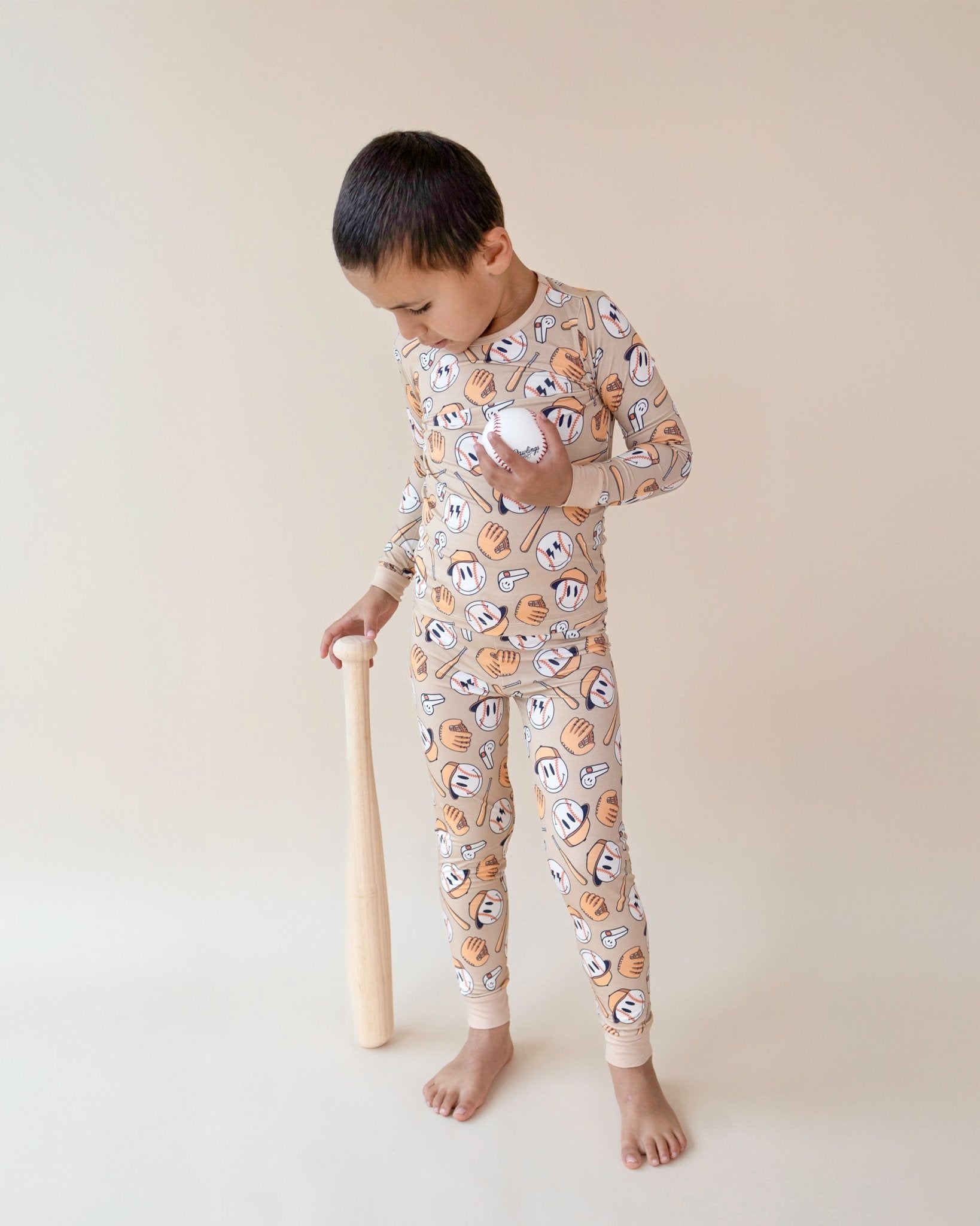 Boys Cool Catch Bamboo Two Piece Pajama Set - Blissfully Lavender BoutiqueLUCKY PANDA KIDS