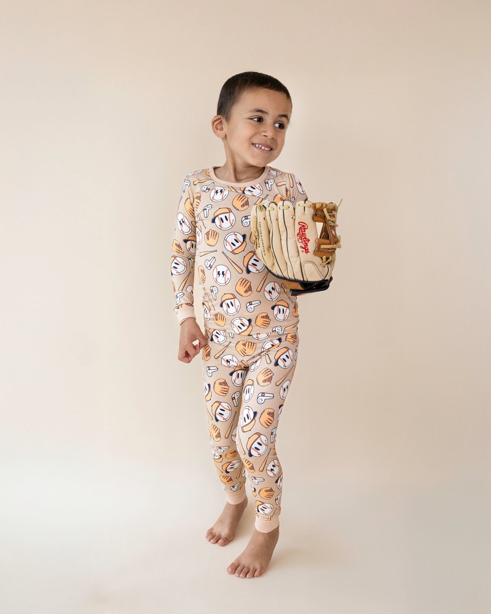 Boys Cool Catch Bamboo Two Piece Pajama Set - Blissfully Lavender BoutiqueLUCKY PANDA KIDS