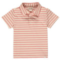 Boys Coral + Cream Stripped Flagstaff Polo Shirt - Blissfully Lavender BoutiqueMe & Henry