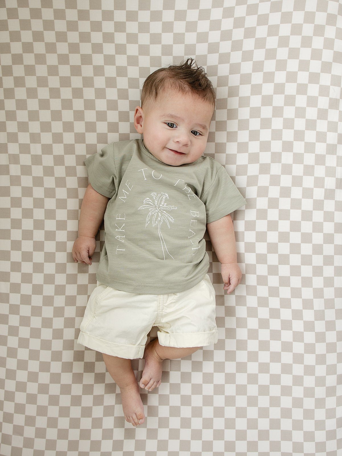 Boys Cream Chino Shorts - Blissfully Lavender BoutiqueMebie Baby