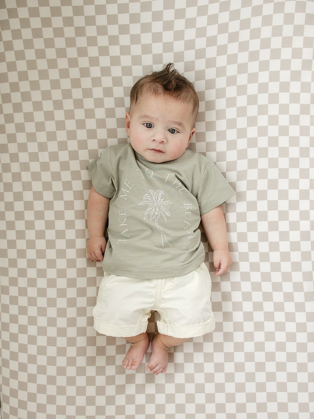 Boys Cream Chino Shorts - Blissfully Lavender BoutiqueMebie Baby