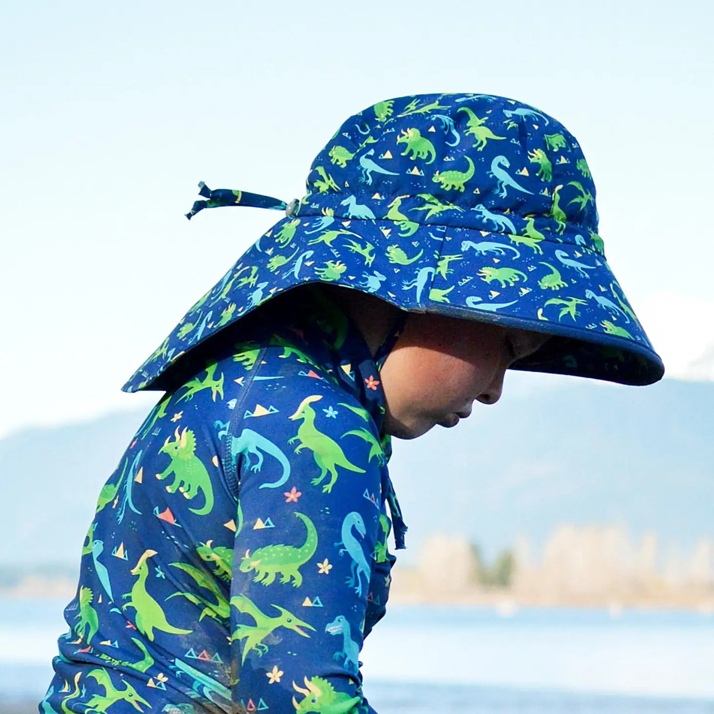 Boys Dinoland Aqua Dry Adventure Hat - Blissfully Lavender BoutiqueJan & Jul