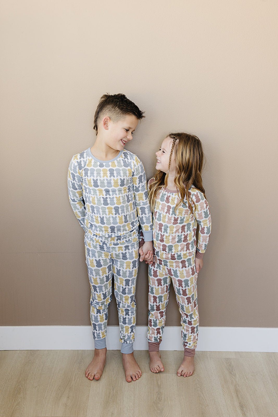Boys Dusty Blue Bunny Bamboo Cozy Pajama Set - Blissfully Lavender BoutiqueMebie Baby
