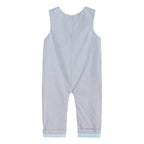 Boys’ Gray Striped Easter Bunny Truck Applique Overalls - Blissfully Lavender BoutiqueLil Cactus