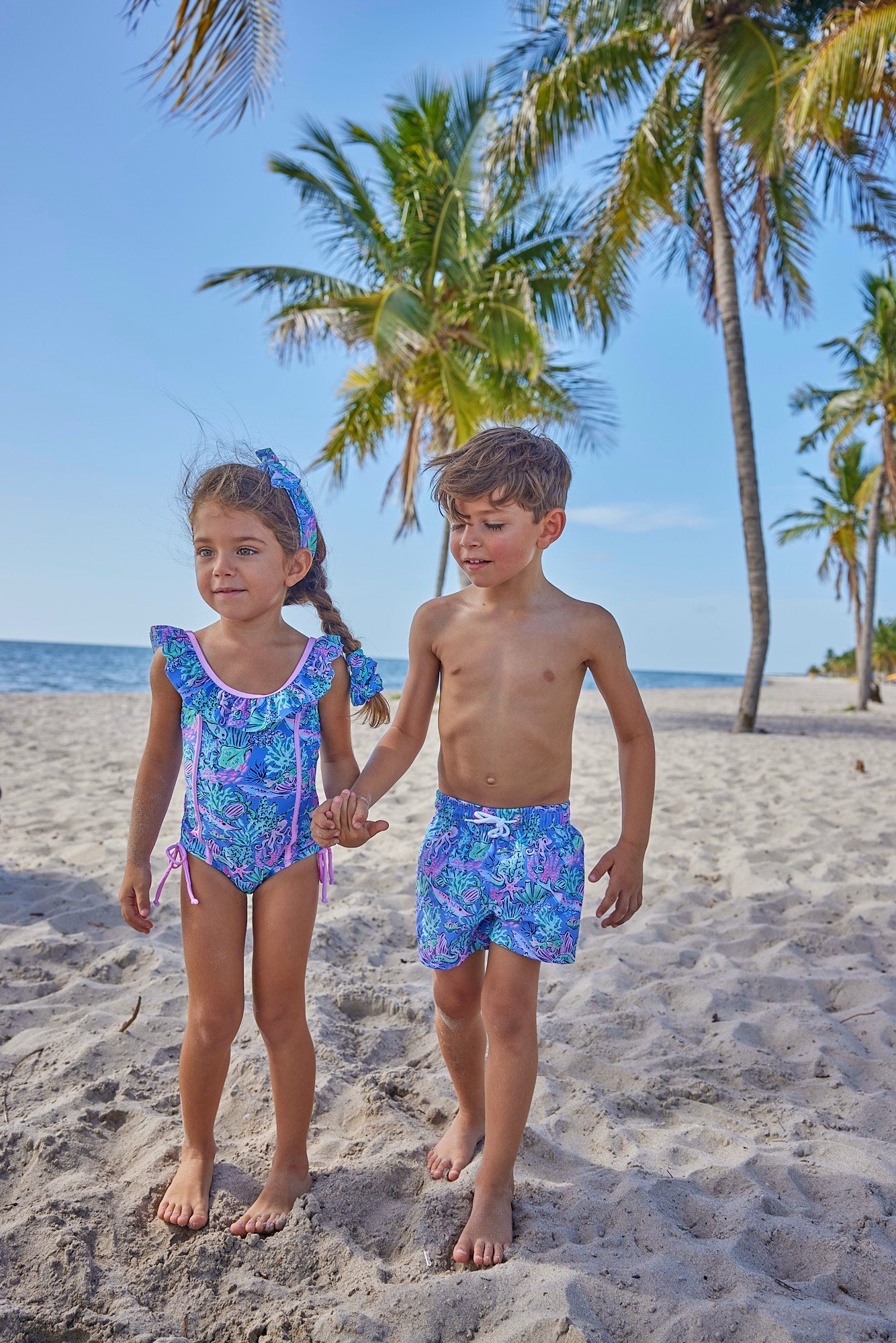 Boys Marine Life Swim Trunks - Blissfully Lavender BoutiqueBlueberry Bay