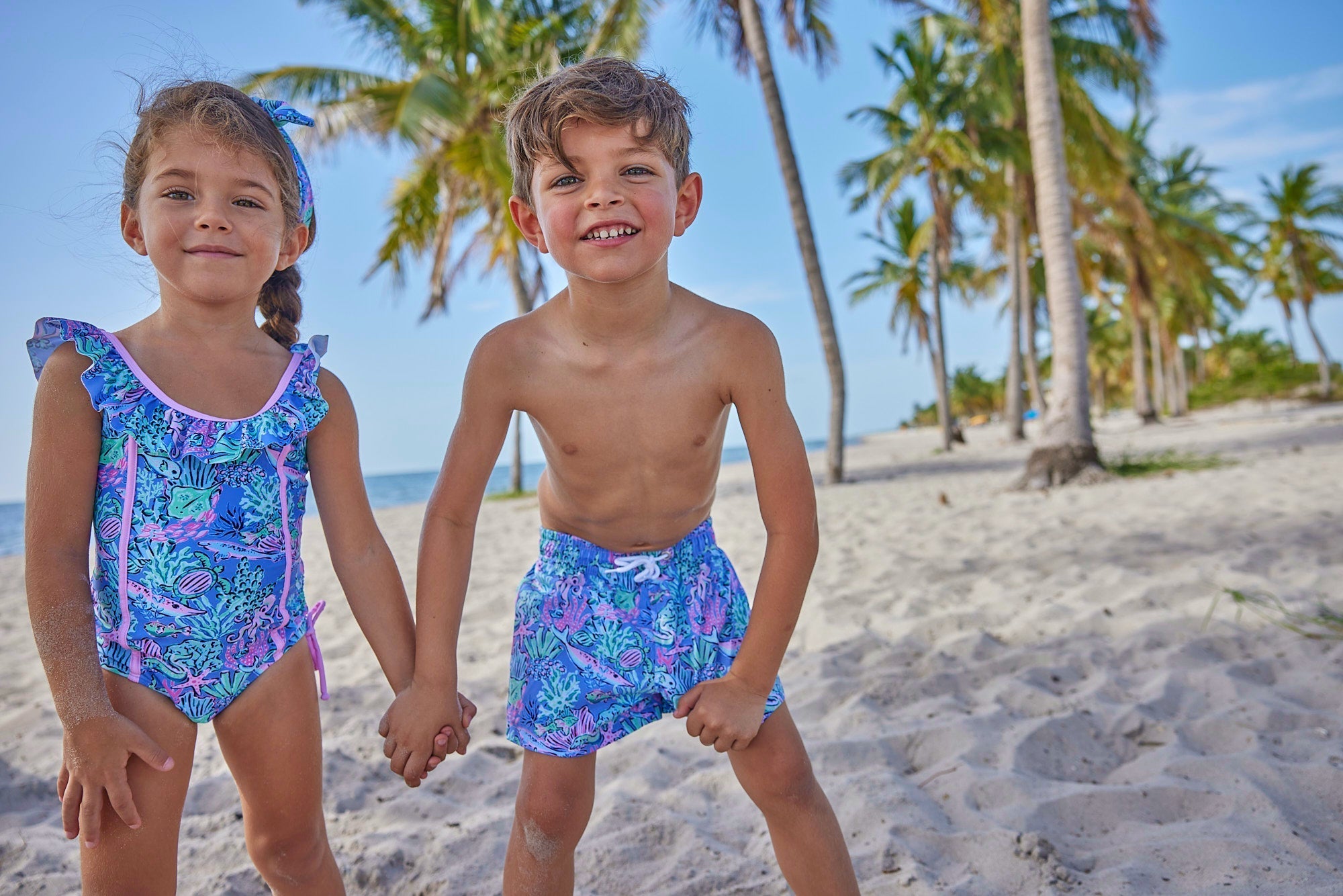 Boys Marine Life Swim Trunks - Blissfully Lavender BoutiqueBlueberry Bay