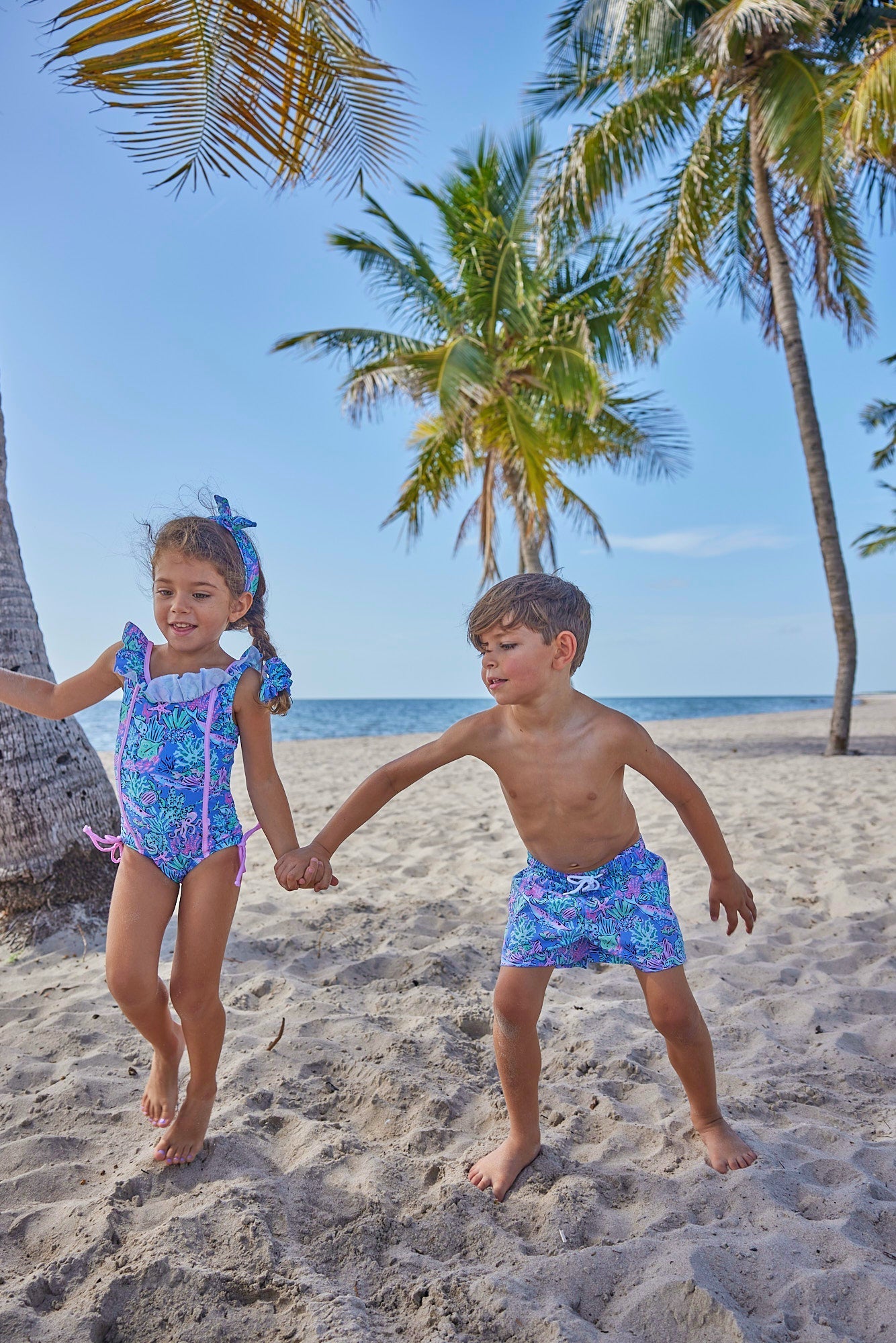 Boys Marine Life Swim Trunks - Blissfully Lavender BoutiqueBlueberry Bay