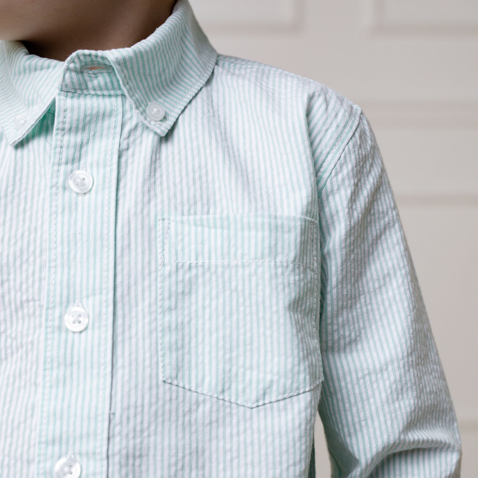 Boys Organic Seersucker Shirt - Blissfully Lavender BoutiqueHope & Henry