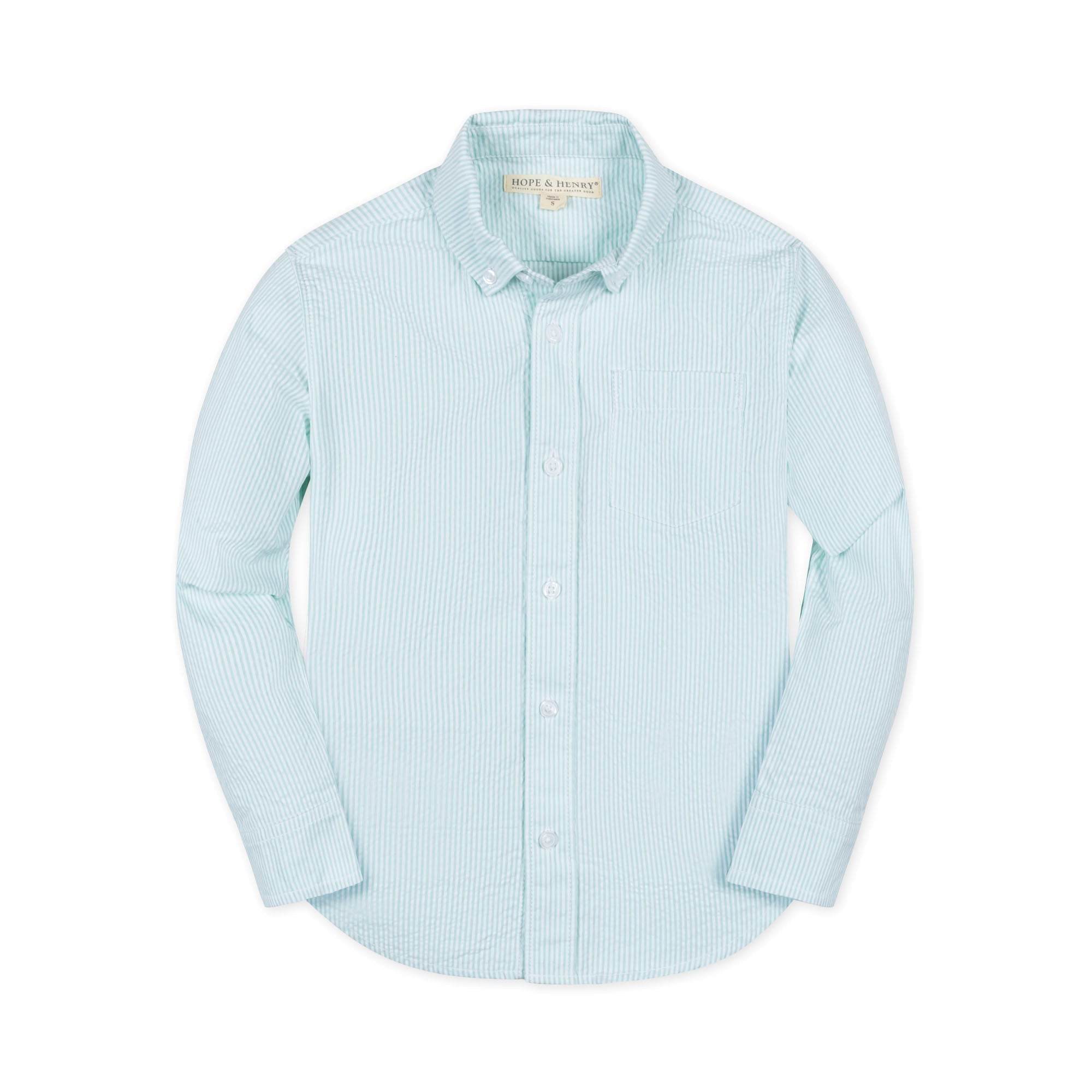 Boys Organic Seersucker Shirt - Blissfully Lavender BoutiqueHope & Henry