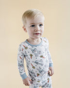 Boys Rad Bunny Bamboo Two Piece Pajama Set - Blissfully Lavender BoutiqueLUCKY PANDA KIDS