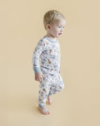 Boys Rad Bunny Bamboo Two Piece Pajama Set - Blissfully Lavender BoutiqueLUCKY PANDA KIDS