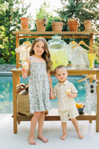 Boys Surfboard Linen Button Up Shirt - Blissfully Lavender BoutiqueMebie Baby