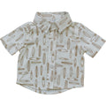 Boys Surfboard Linen Button Up Shirt - Blissfully Lavender BoutiqueMebie Baby
