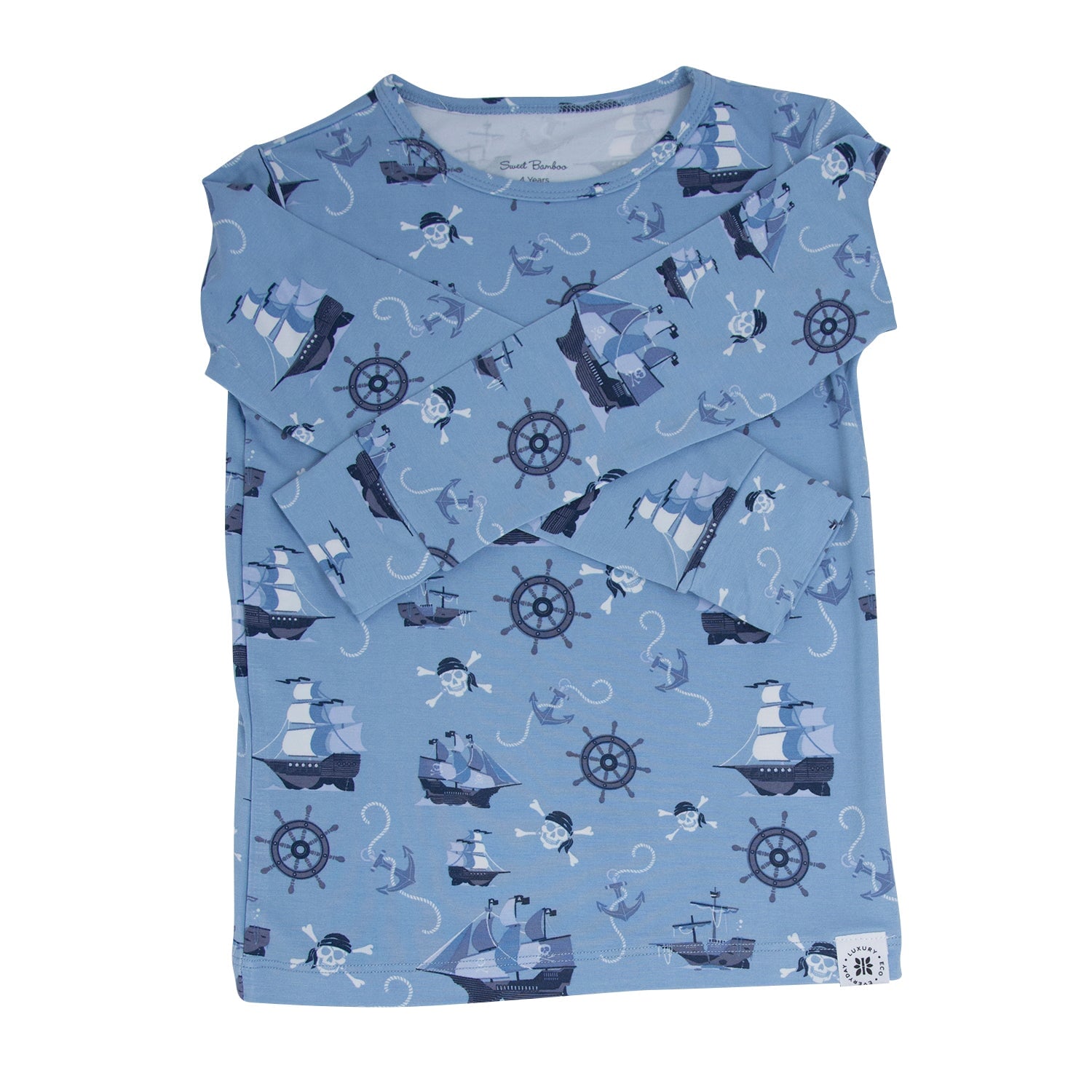 Boys Two - PIece Long Sleeve Pajama Set - Blissfully Lavender BoutiqueSweet Bamboo
