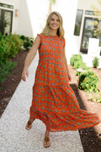 Clara Maxi Dress - Bright Coral