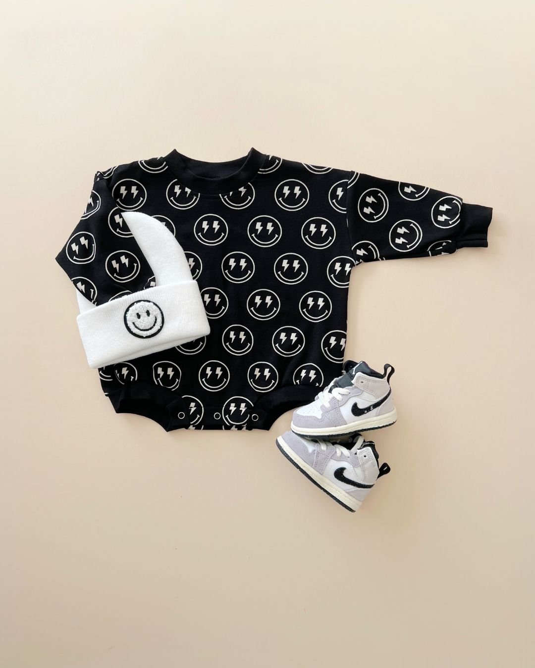 Baby Boy Electric Smiley Bubble Romper