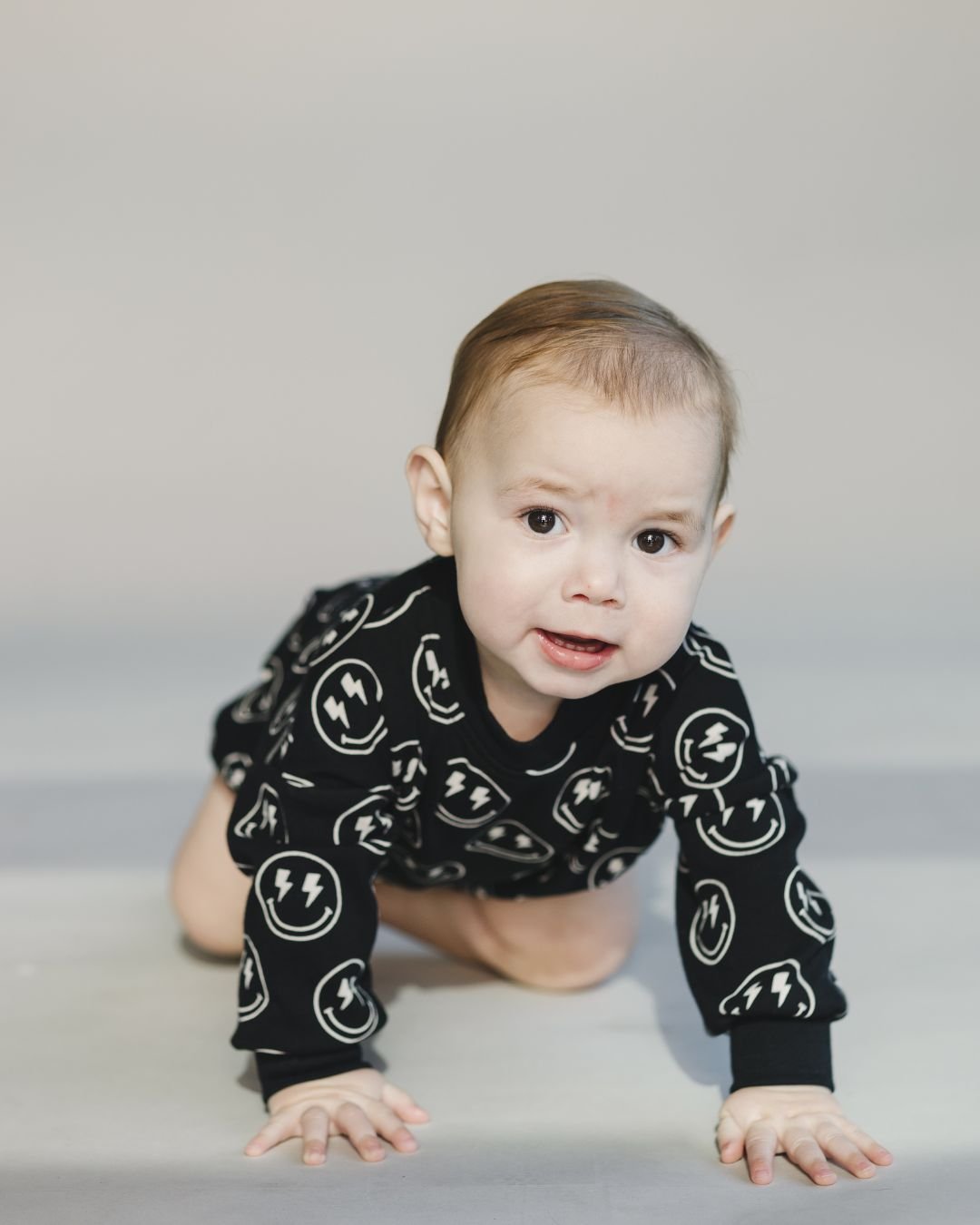 Baby Boy Electric Smiley Bubble Romper