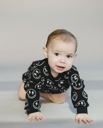 Baby Boy Electric Smiley Bubble Romper