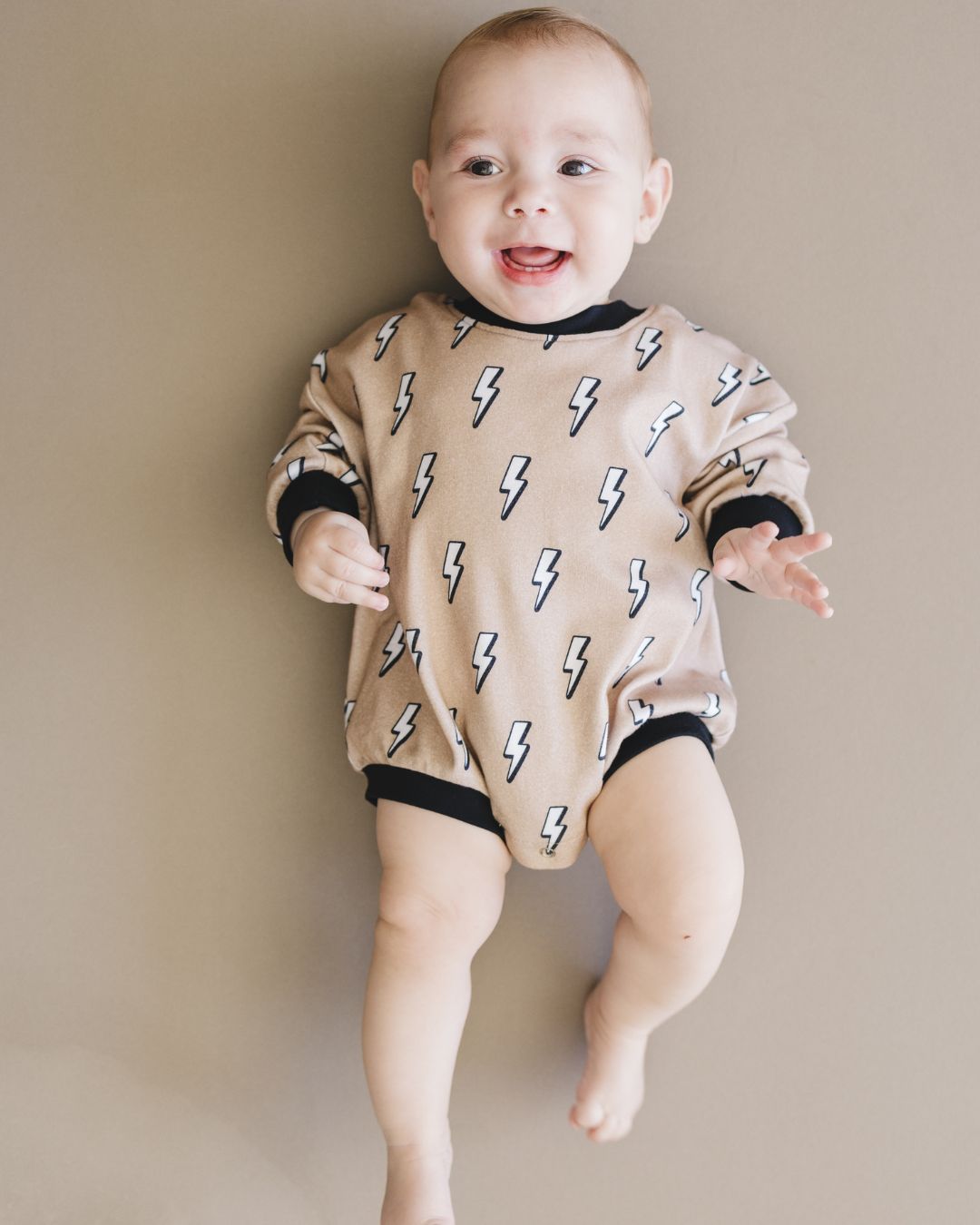 Baby Boy Lightning Bolt Bubble Romper | Lightning Bolt