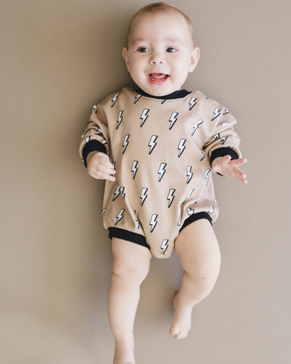 Baby Boy Lightning Bolt Bubble Romper | Lightning Bolt