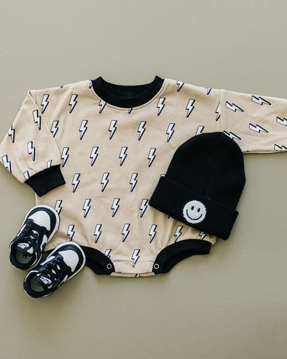 Baby Boy Lightning Bolt Bubble Romper | Lightning Bolt