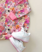 Baby Girl Pink Flowers Bubble Romper | Pink Flowers