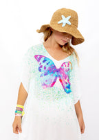 Butterfly Mint Splash Swim Cover Up